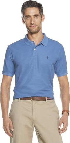 IZOD Men's Slim Fit Advantage Performance Short Sleeve Heather Polo in Saudi Arabia