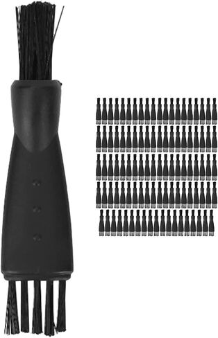100 Pcs Shaver Brush, Electric Shaver Cleaning Brushes Razor Cleaner Set, Double Sided Trimmer Clipper Brush Cleaner Set with PP Handle for All Kinds of Small Appliances in Saudi Arabia