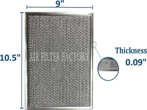 2-Pack Air Filter Factory Replacement For GE WB02X10700 9 X 10.5 X 3/32 Inches Range Hood Grease Filters in Saudi Arabia