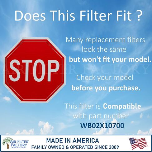 2-Pack Air Filter Factory Replacement For GE WB02X10700 9 X 10.5 X 3/32 Inches Range Hood Grease Filters in Saudi Arabia