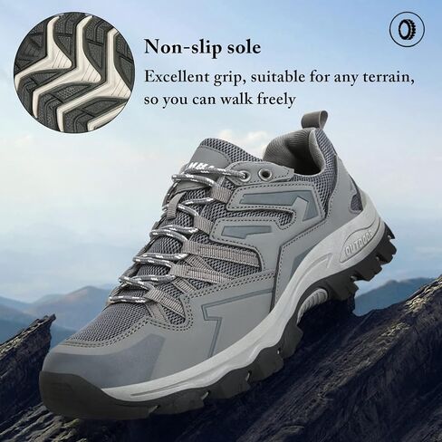 Mnplciea Men's Waterproof Hiking Shoes Lightweight Breathable Walking Shoes for Women Anti Slip Outdoor Trekking Trails Camping Shoes in Saudi Arabia