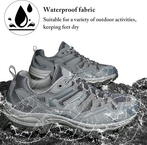 Mnplciea Men's Waterproof Hiking Shoes Lightweight Breathable Walking Shoes for Women Anti Slip Outdoor Trekking Trails Camping Shoes in Saudi Arabia