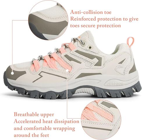 Mnplciea Men's Waterproof Hiking Shoes Lightweight Breathable Walking Shoes for Women Anti Slip Outdoor Trekking Trails Camping Shoes in Saudi Arabia