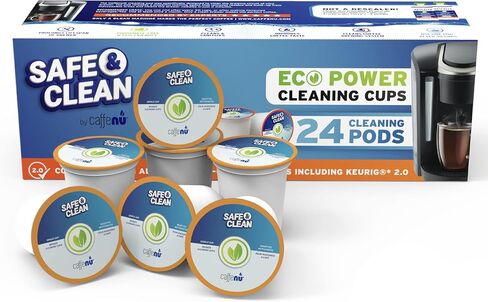24-Pack Cleaning pods Compatible with Keurig Coffee Machines. Cleans Brewing Chamber. Removes old coffee residue. Enhances Coffee Taste. By Caffenu in Kuwait