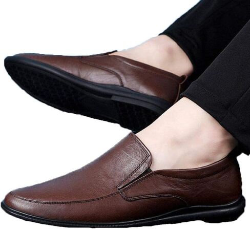 USANDY Men's Driving Shoes Premium Genuine Leather Fashion Slipper Casual Slip On Loafers Shoes in Saudi Arabia