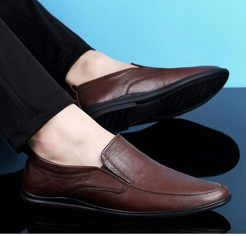 USANDY Men's Driving Shoes Premium Genuine Leather Fashion Slipper Casual Slip On Loafers Shoes in Saudi Arabia
