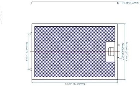 13.27 in. X 8.66 in. Aluminum Mesh Grease Filter with Stainless Steel Frame for Range Hood in Saudi Arabia