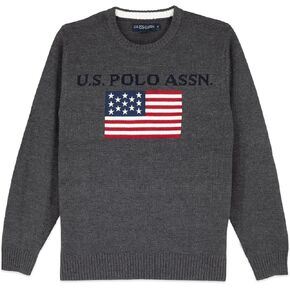 U.S. Polo Men's Flag Crew Neck Sweater Pullover in Saudi Arabia