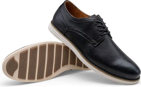 Vostey Men's Dress Shoes Leather Casual Dress Shoes for Men Leather Business Oxford Shoes for Men in Kuwait