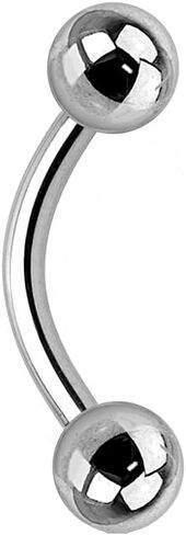 Pierced Owl - Internally Threaded Implant Grade 23 Solid Titanium Curved Barbells, Sold by Piece in Kuwait