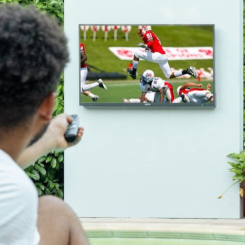 SYLVOX 55 Inch Outdoor TV, Smart TV with Alexa Built-in 4K UHD High Brightness QLED TV, Bluetooth and WiFi Support, Waterproof Suitable for Outdoor Use in Saudi Arabia