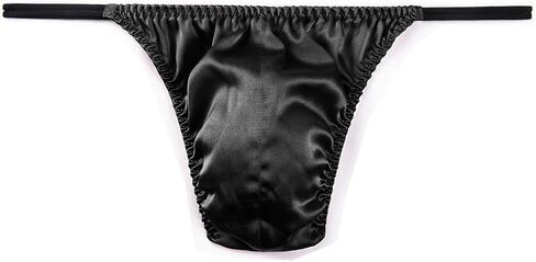 SilRiver Men's Silk Satin Thong Pouch T - Back Bikini G-String Underwear in Saudi Arabia