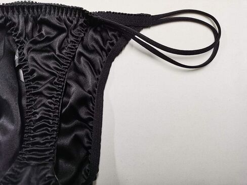 SilRiver Men's Silk Satin Thong Pouch T - Back Bikini G-String Underwear in Saudi Arabia