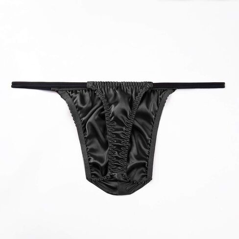 SilRiver Men's Silk Satin Thong Pouch T - Back Bikini G-String Underwear in Saudi Arabia