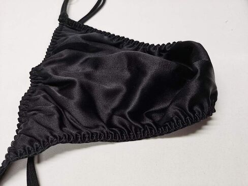 SilRiver Men's Silk Satin Thong Pouch T - Back Bikini G-String Underwear in Saudi Arabia