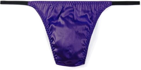 SilRiver Men's Silk Satin Thong Pouch T - Back Bikini G-String Underwear in Saudi Arabia