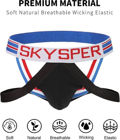 SKYSPER Men's Jock Strap Athletic Supporter For Men Sexy Jockstrap Male Underwear in Kuwait