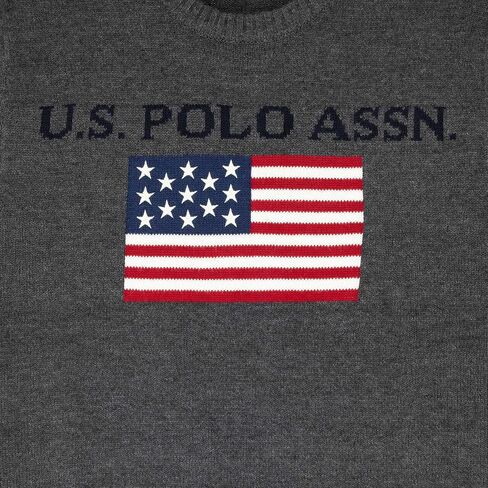 U.S. Polo Men's Flag Crew Neck Sweater Pullover in Saudi Arabia