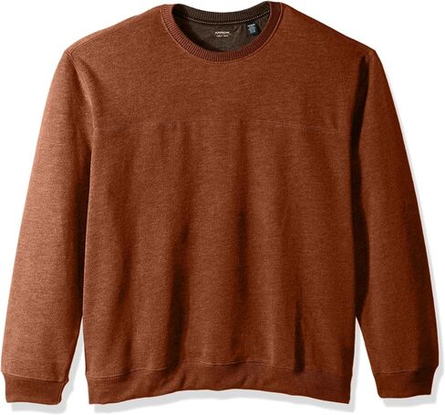 Arrow 1851 Men's Big and Tall Saranac Long Sleeve Crewneck Sueded Fleece Pullover in Kuwait