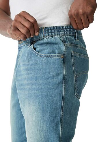 Liberty Blues Men's Big & Tall ™ Athletic Fit Side Elastic 5-Pocket Jeans in Saudi Arabia