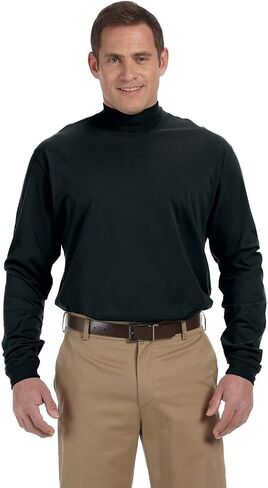 Devon & Jones D420 - Sueded Cotton Jersey Mock Turtleneck in Saudi Arabia