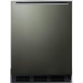 Summit Appliance CT663BKBIKSHH Built-in Undercounter Refrigerator-Freezer for Residential Use, Cycle Defrost with Black Stainless Steel Wrapped Door, Horizontal Handle and Black Cabinet in Saudi Arabia