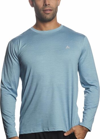 Arctic Cool Men's Crew Neck Instant Cooling Moisture Wicking Performance UPF 50+ Long Sleeve Sun Protection Shirt in Saudi Arabia