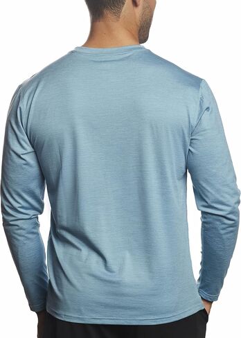 Arctic Cool Men's Crew Neck Instant Cooling Moisture Wicking Performance UPF 50+ Long Sleeve Sun Protection Shirt in Saudi Arabia