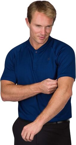 Three Sixty Six Collarless Golf Shirts for Men - Men’s Casual Dry Fit Short Sleeve Polo, Lightweight and Breathable in Saudi Arabia