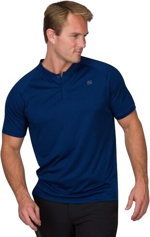 Three Sixty Six Collarless Golf Shirts for Men - Men’s Casual Dry Fit Short Sleeve Polo, Lightweight and Breathable in Saudi Arabia