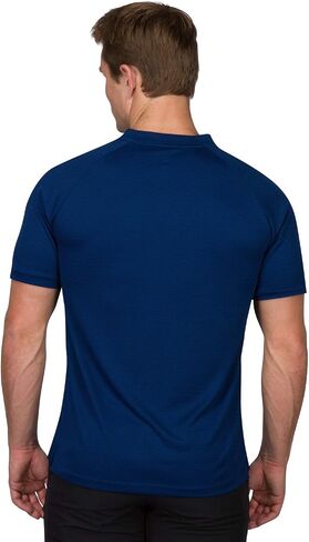 Three Sixty Six Collarless Golf Shirts for Men - Men’s Casual Dry Fit Short Sleeve Polo, Lightweight and Breathable in Saudi Arabia