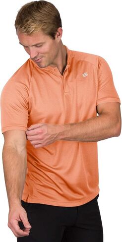 Three Sixty Six Collarless Golf Shirts for Men - Men’s Casual Dry Fit Short Sleeve Polo, Lightweight and Breathable in Saudi Arabia