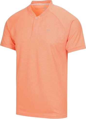 Three Sixty Six Collarless Golf Shirts for Men - Men’s Casual Dry Fit Short Sleeve Polo, Lightweight and Breathable in Saudi Arabia