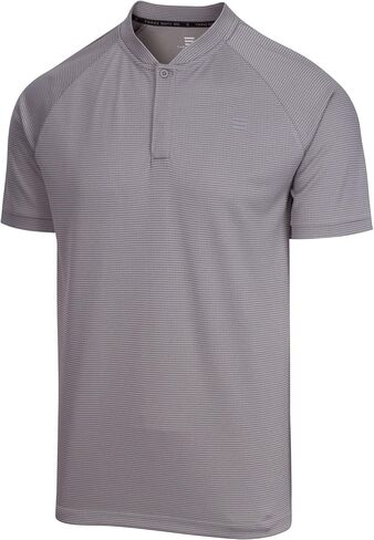 Three Sixty Six Collarless Golf Shirts for Men - Men’s Casual Dry Fit Short Sleeve Polo, Lightweight and Breathable in Saudi Arabia