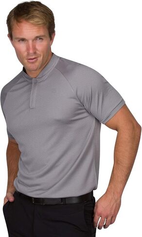 Three Sixty Six Collarless Golf Shirts for Men - Men’s Casual Dry Fit Short Sleeve Polo, Lightweight and Breathable in Saudi Arabia