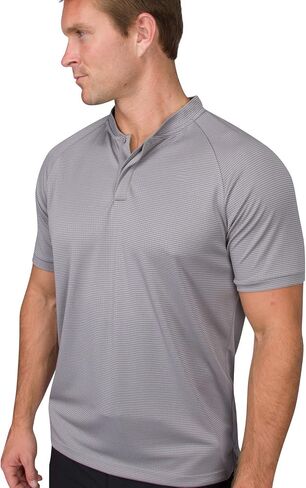 Three Sixty Six Collarless Golf Shirts for Men - Men’s Casual Dry Fit Short Sleeve Polo, Lightweight and Breathable in Saudi Arabia