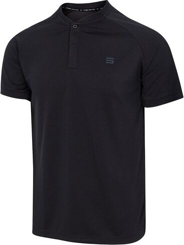 Three Sixty Six Collarless Golf Shirts for Men - Men’s Casual Dry Fit Short Sleeve Polo, Lightweight and Breathable in Saudi Arabia