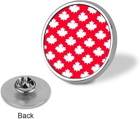 Canada Maple Leaf Round Lapel Pin Tie Tack Cute Brooch Pin Badge for Men Women Hat Clothing Accessories in Saudi Arabia
