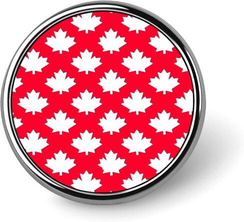Canada Maple Leaf Round Lapel Pin Tie Tack Cute Brooch Pin Badge for Men Women Hat Clothing Accessories in Saudi Arabia