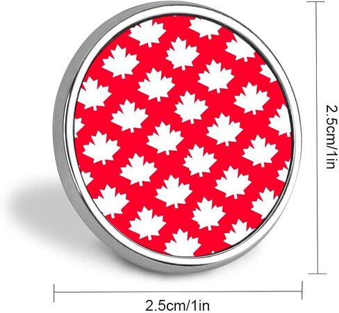 Canada Maple Leaf Round Lapel Pin Tie Tack Cute Brooch Pin Badge for Men Women Hat Clothing Accessories in Saudi Arabia