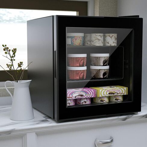 Northair Mini Freezer 1.1 Cu Ft with Glass Display Door 7 Temperature Settings for Ice Cream/Breast Milk/Sea Food/High-alcohol Liquor in Kuwait