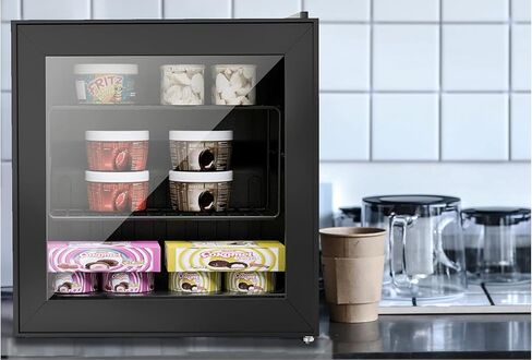 Northair Mini Freezer 1.1 Cu Ft with Glass Display Door 7 Temperature Settings for Ice Cream/Breast Milk/Sea Food/High-alcohol Liquor in Kuwait