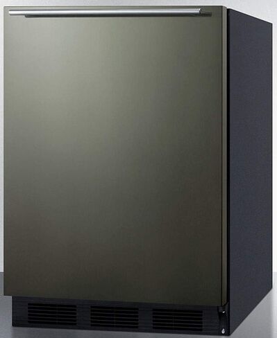 Summit Appliance CT663BKBIKSHH Built-in Undercounter Refrigerator-Freezer for Residential Use, Cycle Defrost with Black Stainless Steel Wrapped Door, Horizontal Handle and Black Cabinet in Saudi Arabia