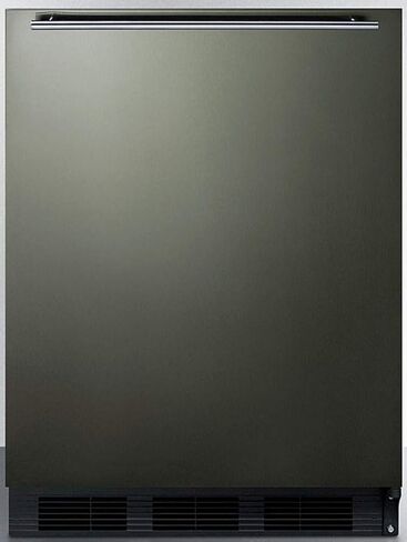 Summit Appliance CT663BKBIKSHH Built-in Undercounter Refrigerator-Freezer for Residential Use, Cycle Defrost with Black Stainless Steel Wrapped Door, Horizontal Handle and Black Cabinet in Saudi Arabia