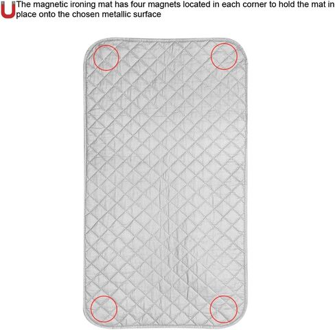Ironing Pad, Portable Foldable Anti-Slip Magnetic Travel Ironing Pad Mat Blanket Ironing Pad Cover for Washer/Dryer/Table Top/Countertop/Small Ironing Board in Kuwait
