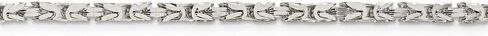 Solid 925 Sterling Silver 2.5mm Byzantine Chain Necklace - with Secure Lobster Lock Clasp in Kuwait