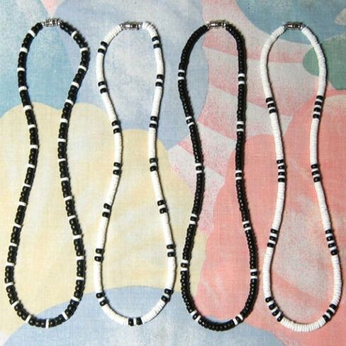 Native Treasure - Men's Set of 4 Puka Shell and Coco Bead Surfer Necklaces #2-5mm (3/16") in Saudi Arabia