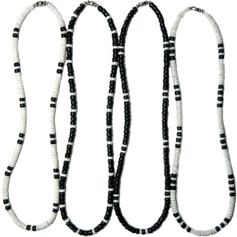 Native Treasure - Men's Set of 4 Puka Shell and Coco Bead Surfer Necklaces #2-5mm (3/16") in Saudi Arabia
