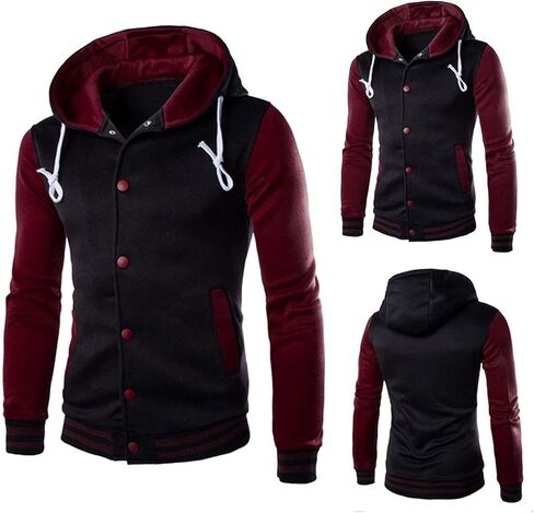 Generic Hoodies For Men Fleece Pullover Men Coat Jacket Outwear Sweater Winter Slim Hoodie Warm Hooded Sweatshirt in Saudi Arabia