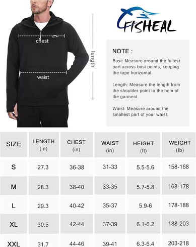 FISHEAL Quarter Zip Hooded Sweatshirt for Men - Performance Midweight Long Sleeve Pullover Hoodies with Zipper Pockets in Saudi Arabia
